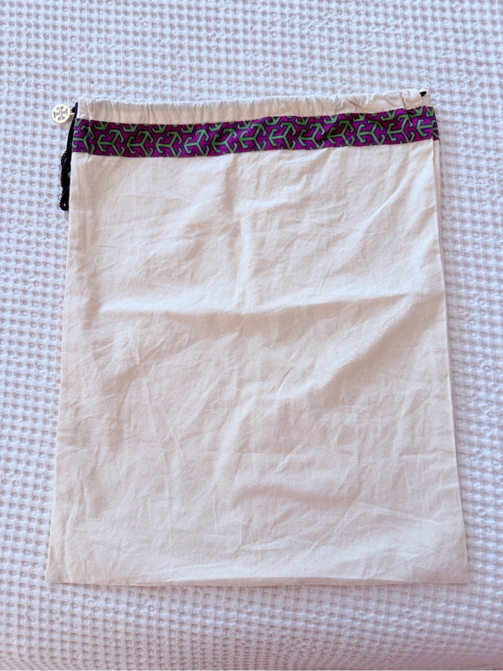 Tory Burch Logo Drawstring Dust Bag 17.5” x 13.5” Designer Storage